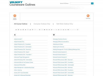 Courseware Outlines - Velsoft Courseware Outlines - Velsoft