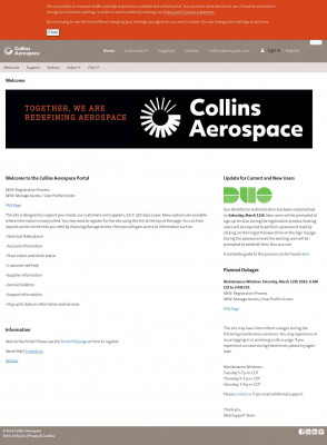 Supplier Welcome - - Home - the Collins Aerospace Portal Supplier Welcome - - Home - the Collins Aerospace Portal