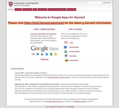 FAS Users Get your Google Apps for Harvard Email account FAS Users Get your Google Apps for Harvard Email account