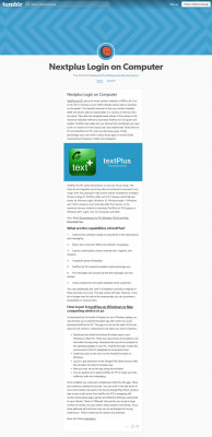 Nextplus Login on Computer Nextplus Login on Computer