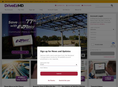 DriveEzMD.com: Maryland E-ZPass and Pay-By-Plate Home DriveEzMD.com: Maryland E-ZPass and Pay-By-Plate Home