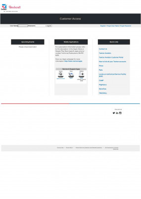 CessnaSupport.com Customer Access Log On - Cessna Aircraft CessnaSupport.com Customer Access Log On - Cessna Aircraft