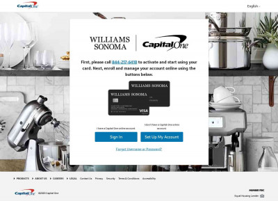 Williams Sonoma Capital One Credit Card Williams Sonoma Capital One Credit Card