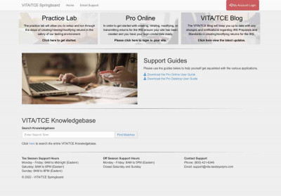 VITA Springboard - TaxSlayer Pro VITA Springboard - TaxSlayer Pro