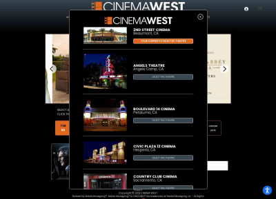 Cinema West - Ticketing, Concessions, Gift Cards, Rewards Cinema West - Ticketing, Concessions, Gift Cards, Rewards