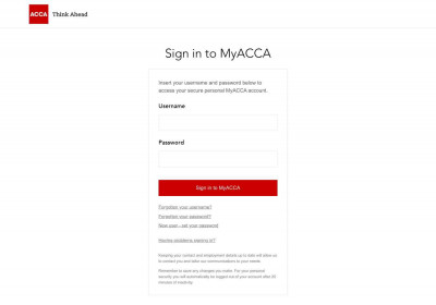 myACCA - ACCA Global myACCA - ACCA Global