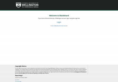 Blackboard - Victoria University of Wellington Blackboard - Victoria University of Wellington