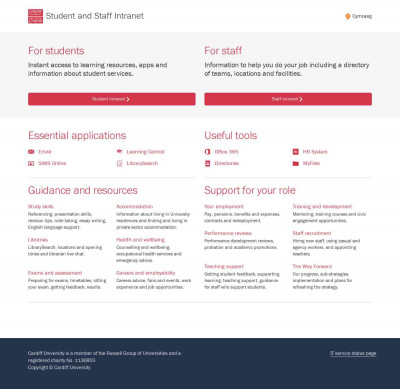 Intranet - Cardiff University Intranet - Cardiff University
