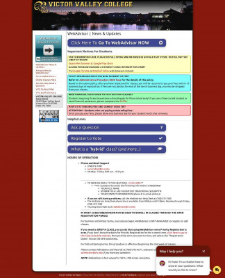 WebAdvisor - news and updates WebAdvisor - news and updates