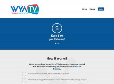 Wya TV Affiliate program Wya TV Affiliate program