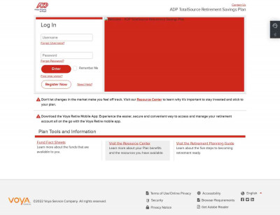 ADP TotalSource Retirement Savings Plan - Account Login ADP TotalSource Retirement Savings Plan - Account Login