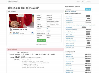 Bankomat : BANKOMAT.CC Website stats and valuation Bankomat : BANKOMAT.CC Website stats and valuation