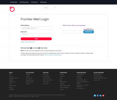 Frontier Mail Login - Frontier Communications Frontier Mail Login - Frontier Communications