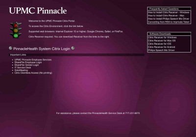 PinnacleHealth System Remote Access Portal PinnacleHealth System Remote Access Portal