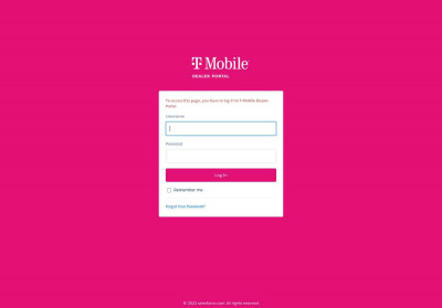 T-Mobile Dealer Portal: Login T-Mobile Dealer Portal: Login