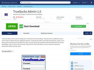 TrueSocks Admin Download - Manage and check details of ... TrueSocks Admin Download - Manage and check details of ...