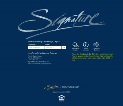 A Single Point Of Contact | Signature Bank A Single Point Of Contact | Signature Bank