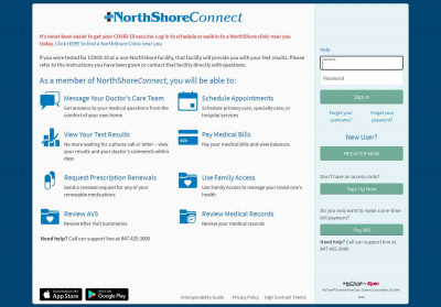 NorthShoreConnect - Login Page NorthShoreConnect - Login Page
