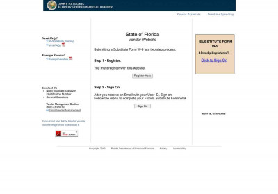State of Florida Vendor Portal Page State of Florida Vendor Portal Page
