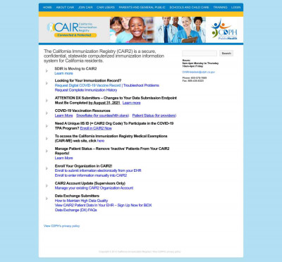 California Immunization Registry » Search Results » login California Immunization Registry » Search Results » login