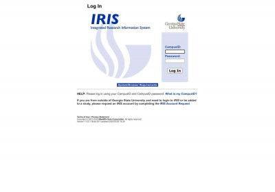 iRIS: Log In iRIS: Log In