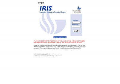 iRIS: Login iRIS: Login