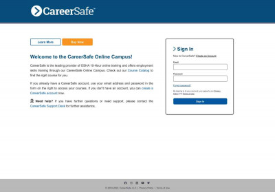 CareerSafe Online Campus | Safety Education for America's ... CareerSafe Online Campus | Safety Education for America's ...