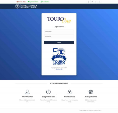 TouroOne Portal TouroOne Portal