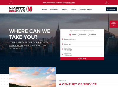 Martz Bus - Where can we take you? Martz Bus - Where can we take you?