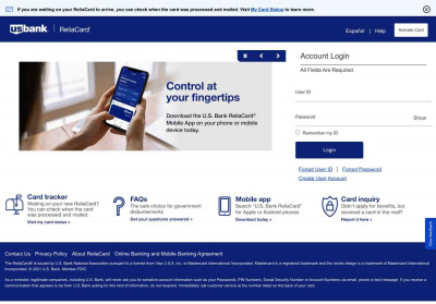 My Login - US Bank ReliaCard My Login - US Bank ReliaCard