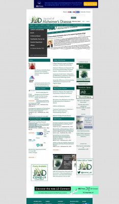 Welcome to Journal of Alzheimer's Disease | Journal of ... Welcome to Journal of Alzheimer's Disease | Journal of ...