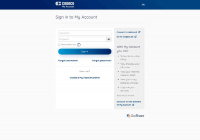 Enter the validation code - My Account | Cogeco Enter the validation code - My Account | Cogeco