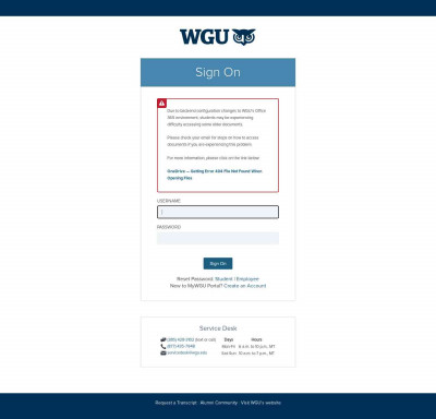 MyWGU Portal MyWGU Portal