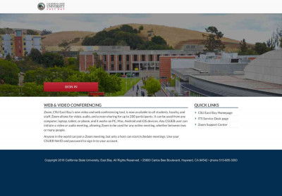 CSUEB Zoom - Web & Video Conferencing CSUEB Zoom - Web & Video Conferencing