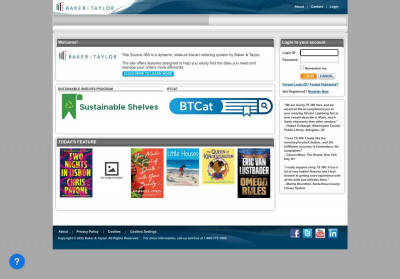 B&T TS360 - Login - Baker & Taylor B&T TS360 - Login - Baker & Taylor