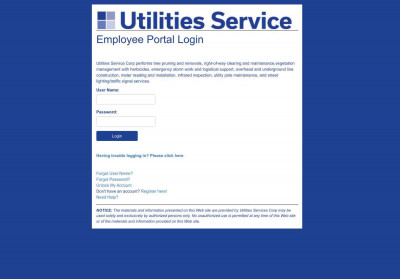 Utilities Service Corp Employee Portal Login -02 Utilities Service Corp Employee Portal Login -02