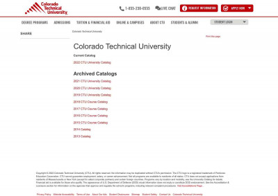 Virtual Campus Students - Colorado Tech Course Catalog ... Virtual Campus Students - Colorado Tech Course Catalog ...