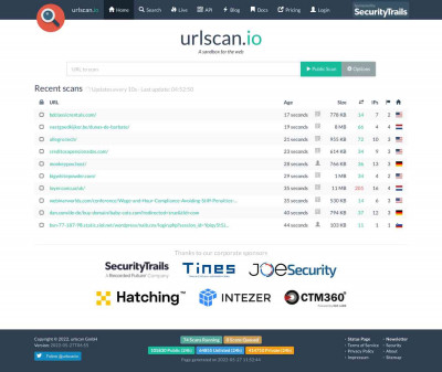 Sponsored by - urlscan.io Sponsored by - urlscan.io