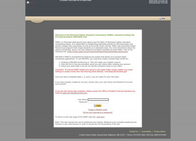 Create a Student User Account - mdcaps - Maryland Higher ... Create a Student User Account - mdcaps - Maryland Higher ...