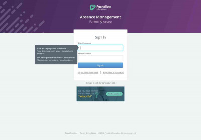 Formerly Aesop - Absence Management Formerly Aesop - Absence Management