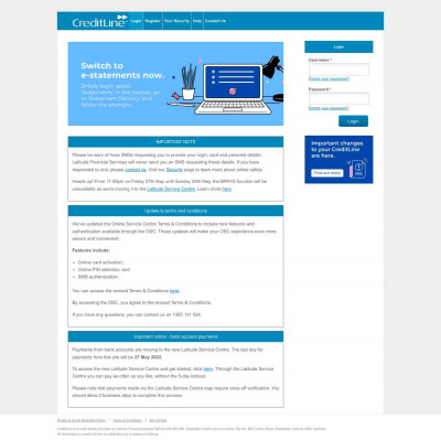 CreditLine Online Service Centre CreditLine Online Service Centre