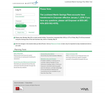 Lockheed Martin Savings Plan Web Tool - Account Login Lockheed Martin Savings Plan Web Tool - Account Login