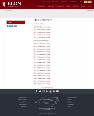 Courses - Elon University Courses - Elon University