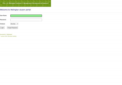 Welingkar eLearn portal Welingkar eLearn portal