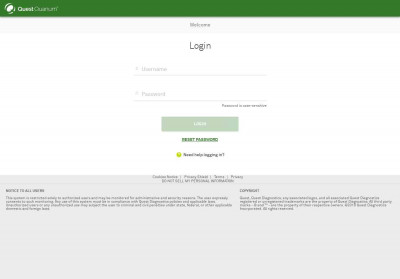 Quest Diagnostics Authentication ... - Login Quest Diagnostics Authentication ... - Login