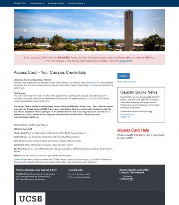 UC Santa Barbara - Access Card UC Santa Barbara - Access Card