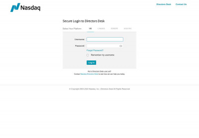 Secure Login to Directors Desk Secure Login to Directors Desk