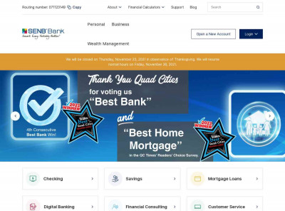 SENB Bank: Voted Best Bank in the Quad Cities 4 Years in a ... SENB Bank: Voted Best Bank in the Quad Cities 4 Years in a ...