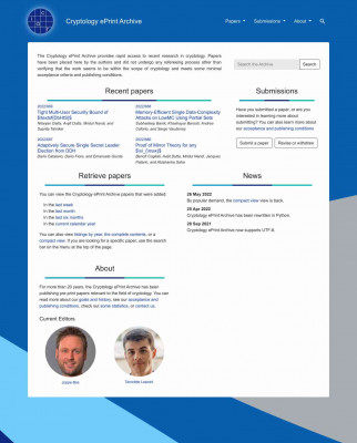 Cryptology ePrint Archive Cryptology ePrint Archive