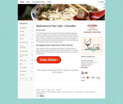 Yes Cafe - Chandler in AZ | Login | Chinese takeout Yes Cafe - Chandler in AZ | Login | Chinese takeout